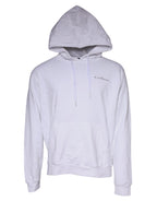 John Richmond White Logo Cotton Hooded Sweatshirt Sweater