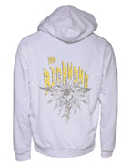 John Richmond White Logo Cotton Hooded Sweatshirt Sweater