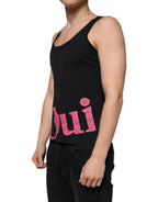 Dolce & Gabbana Black Cotton Tank Sleeveless Men T-shirt