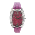 Chronotech Purple Leather Dress Watch