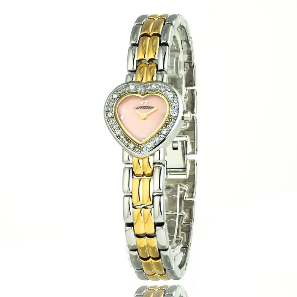 Chronotech Silver Stainless Steel Dress Watch
