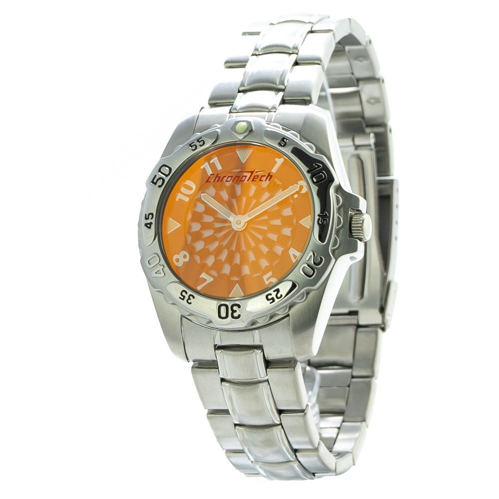 Chronotech Silver Stainless Steel Dress Watch