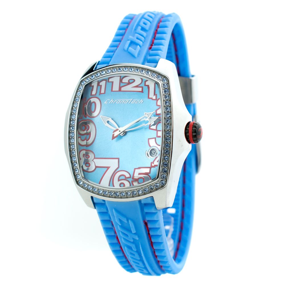 Chronotech Blue Rubber Sport Watch