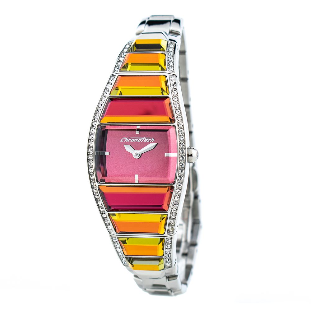 Chronotech Silver Stainless Steel Dress Watch