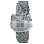 Chronotech Silver Leather Digital Watch