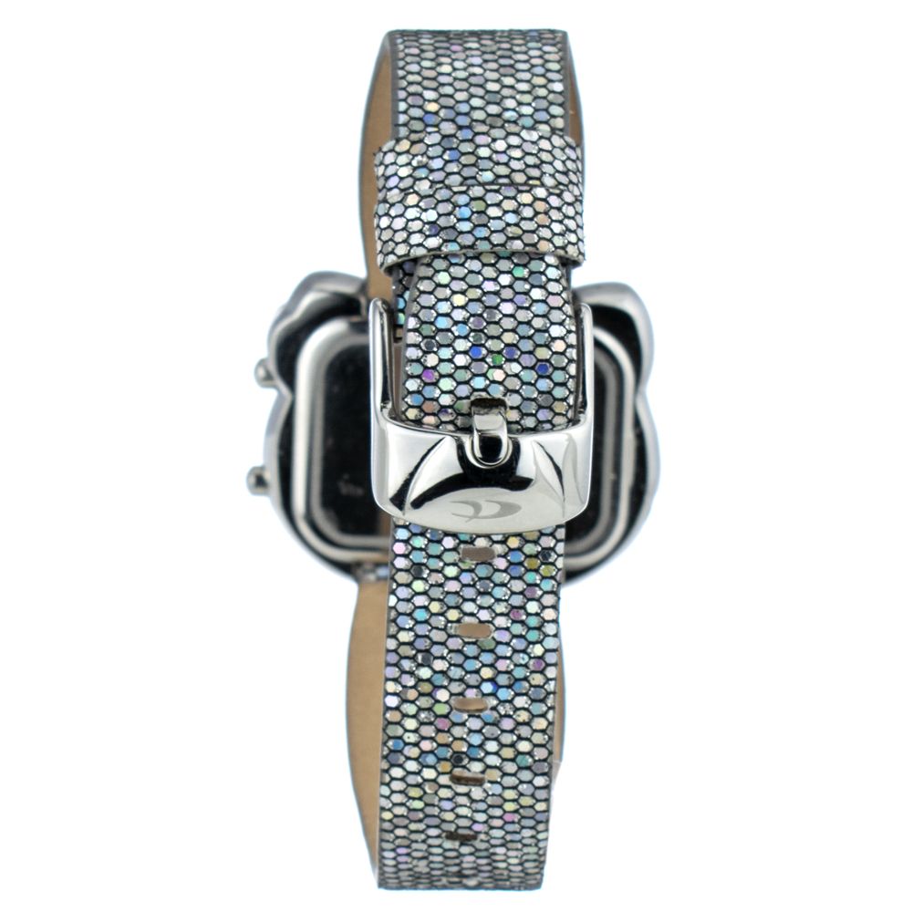 Chronotech Silver Leather Digital Watch