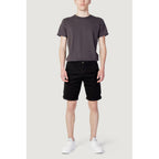 Jack Jones Black Cotton Knee Length