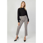 Sandro Ferrone Beige Polyester Dress Pants