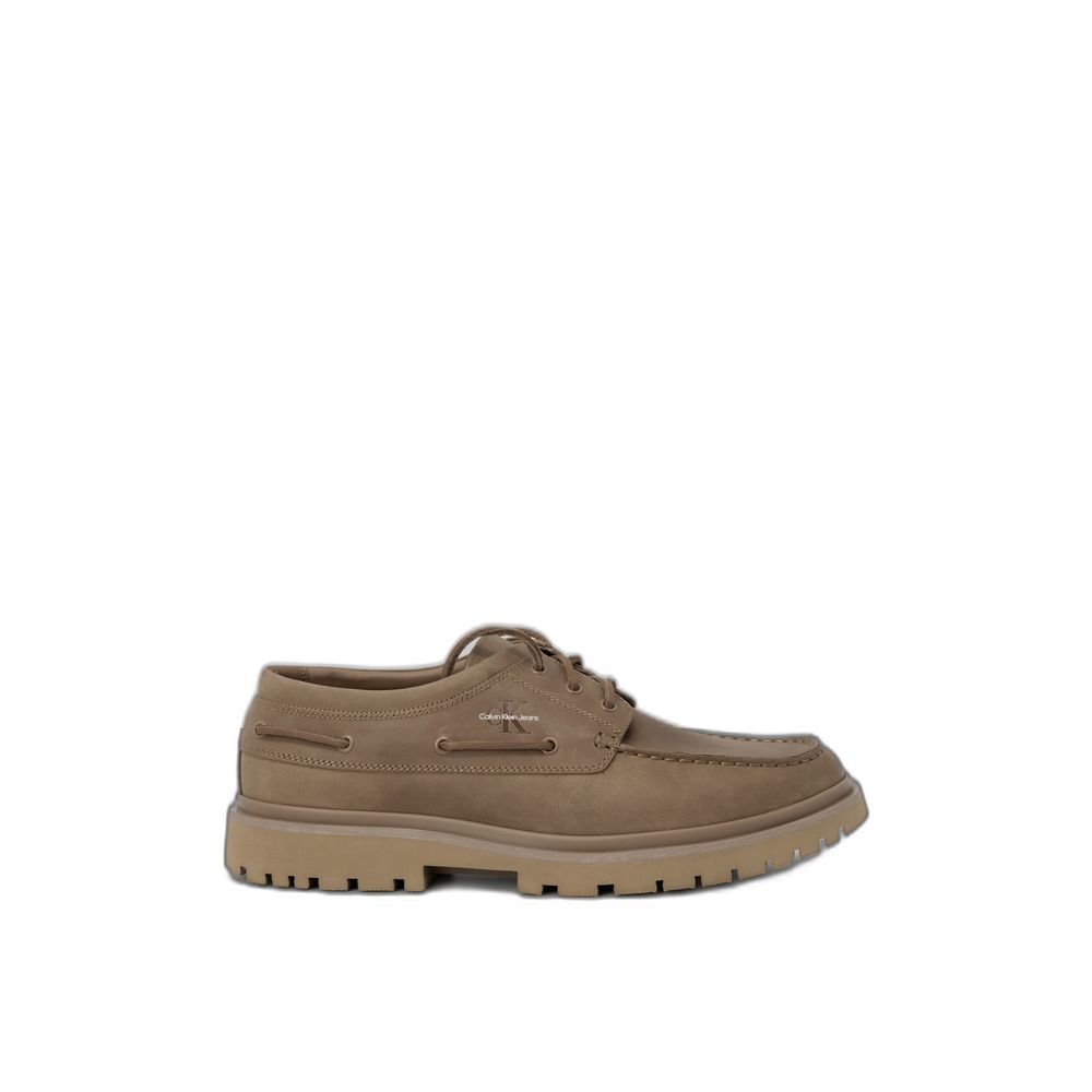 Calvin Klein Jeans Brown Leather Oxfords And Derbies