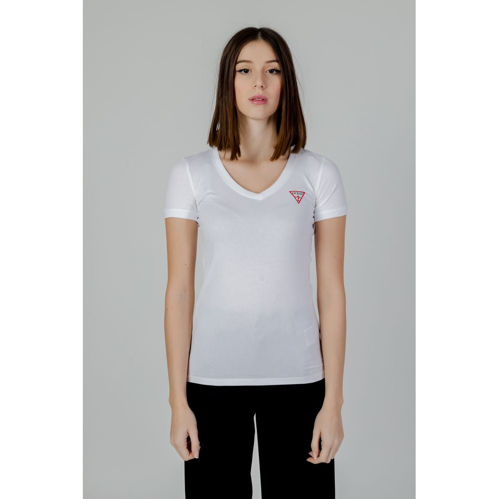 Guess White Cotton T-Shirt