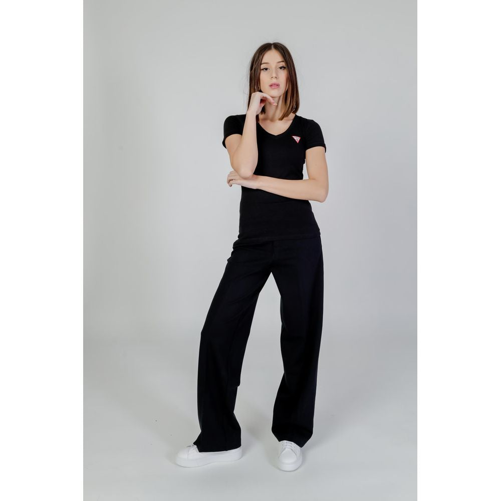 Guess Black Cotton T-Shirt