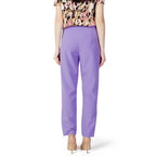 Only Purple Polyester Casual Pants