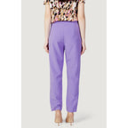 Only Purple Polyester Casual Pants