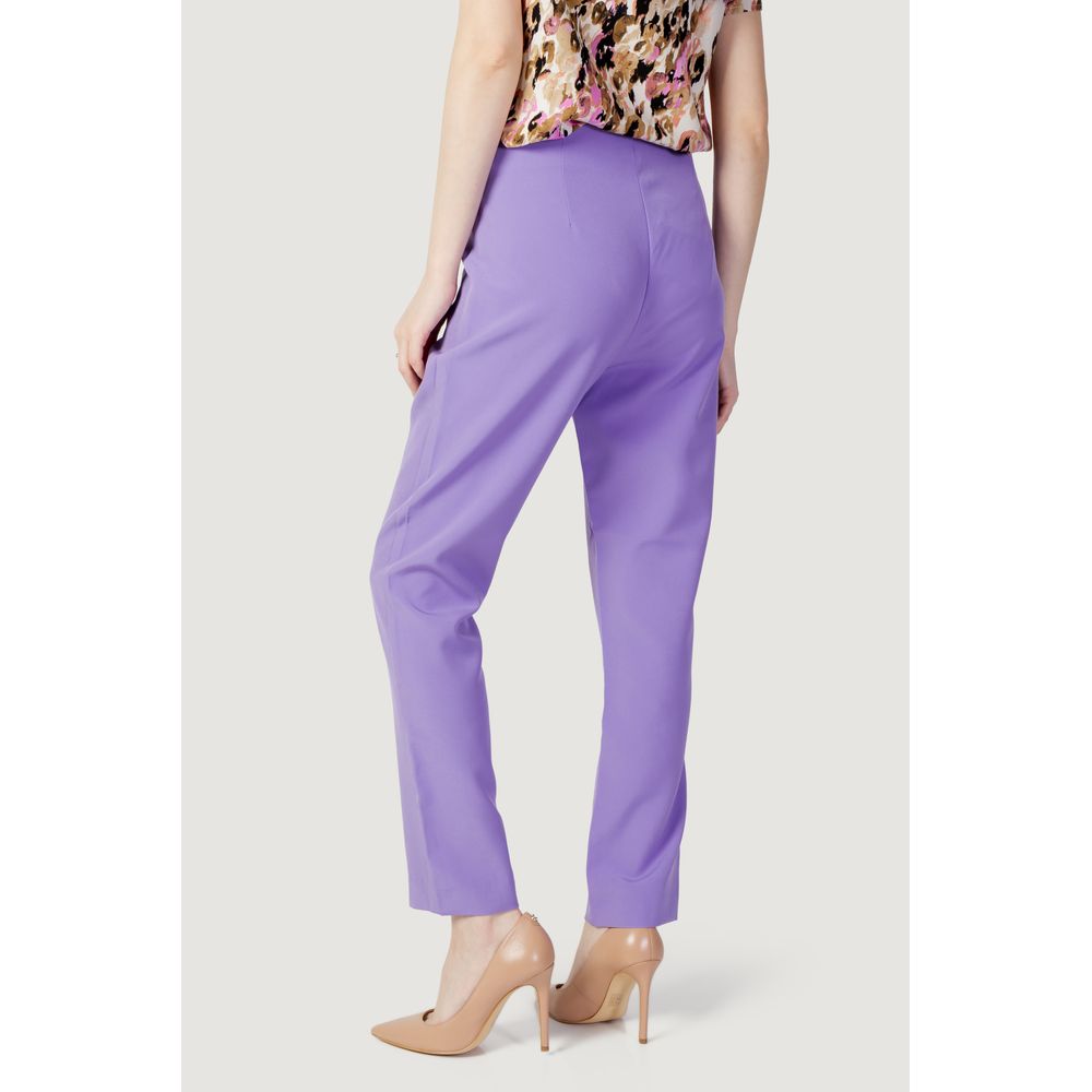 Only Purple Polyester Casual Pants