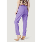 Only Purple Polyester Casual Pants