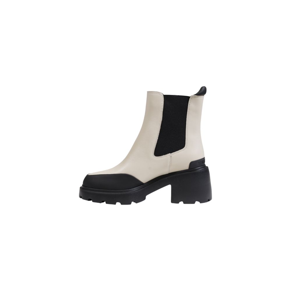 Tommy Hilfiger Jeans Beige Leather Ankle Boots