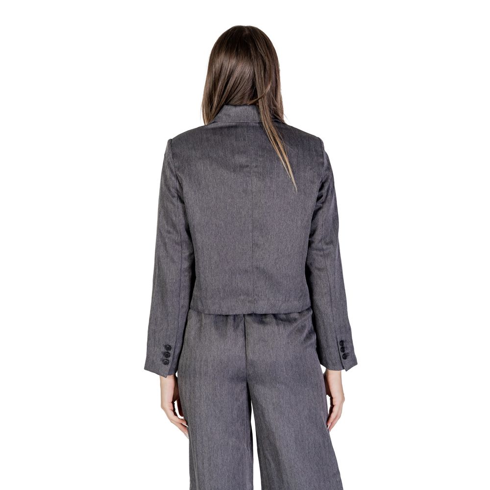 Jacqueline De Yong Gray Polyester Blazer