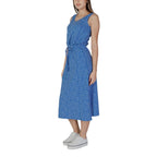 B.Young White Cotton Long Dress