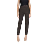 ICHI Brown Polyester Casual Pants