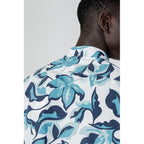 Antony Morato Blue Viscose Pattern Shirt
