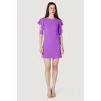 Rinascimento Purple Polyester Midi Dress