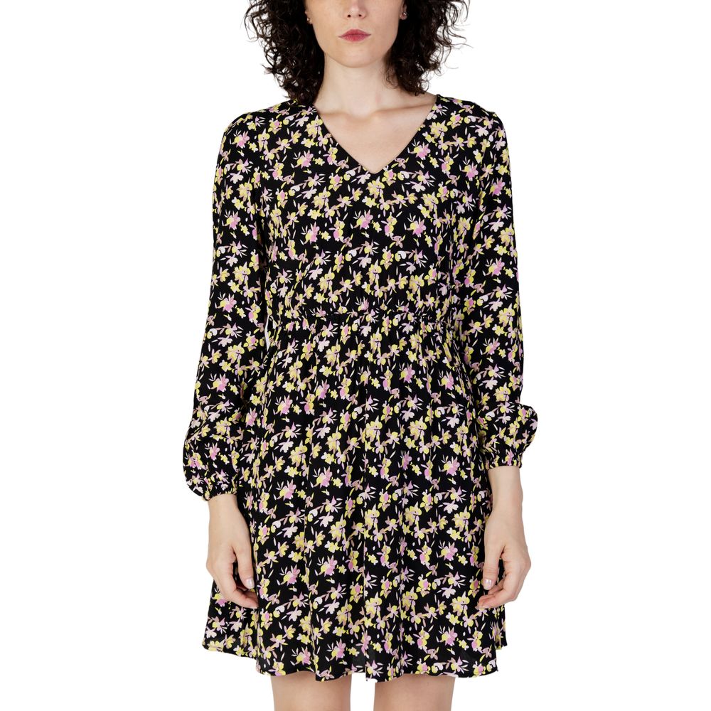 Jacqueline De Yong Black Viscose Short Dress