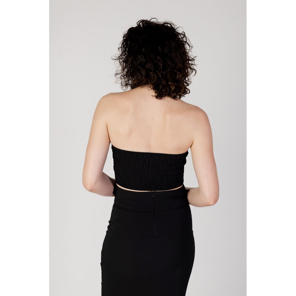 Rinascimento Black Polyester Top