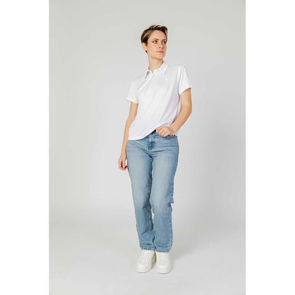 Blauer White Polyester T-Shirt