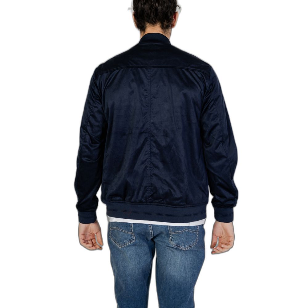 Hamaki-Ho Blue Polyester Bomber