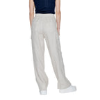 Street One Beige Linen Flared Pants