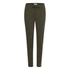 ICHI Green Polyester Casual Pants