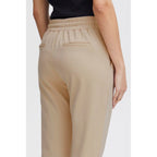ICHI Beige Polyester Casual Pants