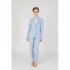 Sandro Ferrone Blue Polyester Blazer