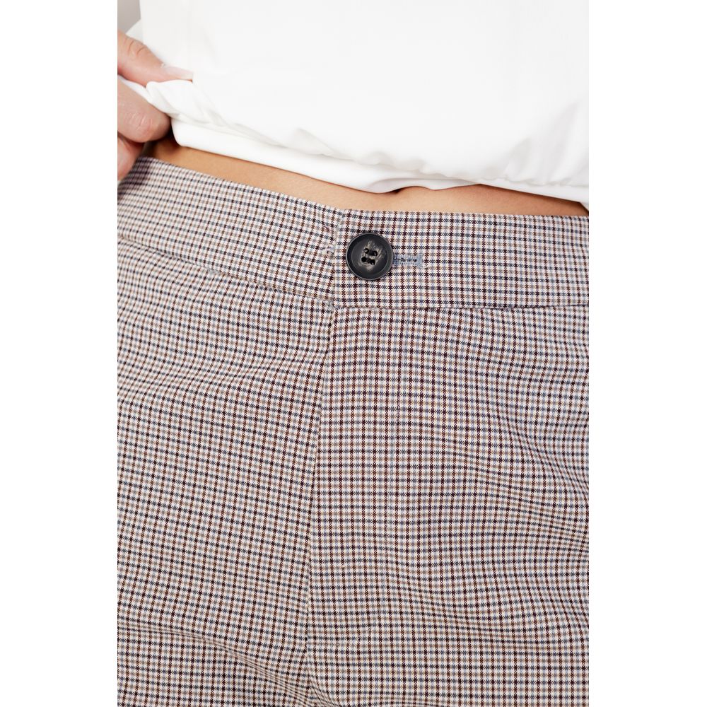 Only Beige Polyester Flared Pants
