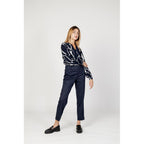 Street One Blue Viscose Chino Pants