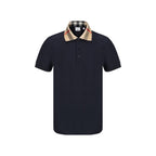Burberry Blue Cotton Polo Shirt