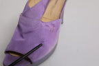 Dolce & Gabbana Purple Platform Slingback Heels Sandals Shoes