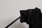 Dolce & Gabbana Black Silk Mesh Sock Style Boots Shoes