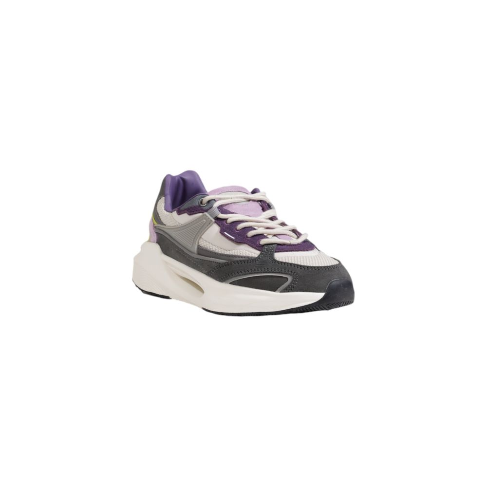 D.A.T.E Gray Fabric Chunky Sneakers