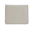 Dolce & Gabbana White Dauphine Leather Case Wallet
