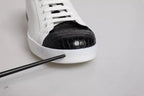 Dolce & Gabbana White Leather Logo Portofino Sneaker Shoes