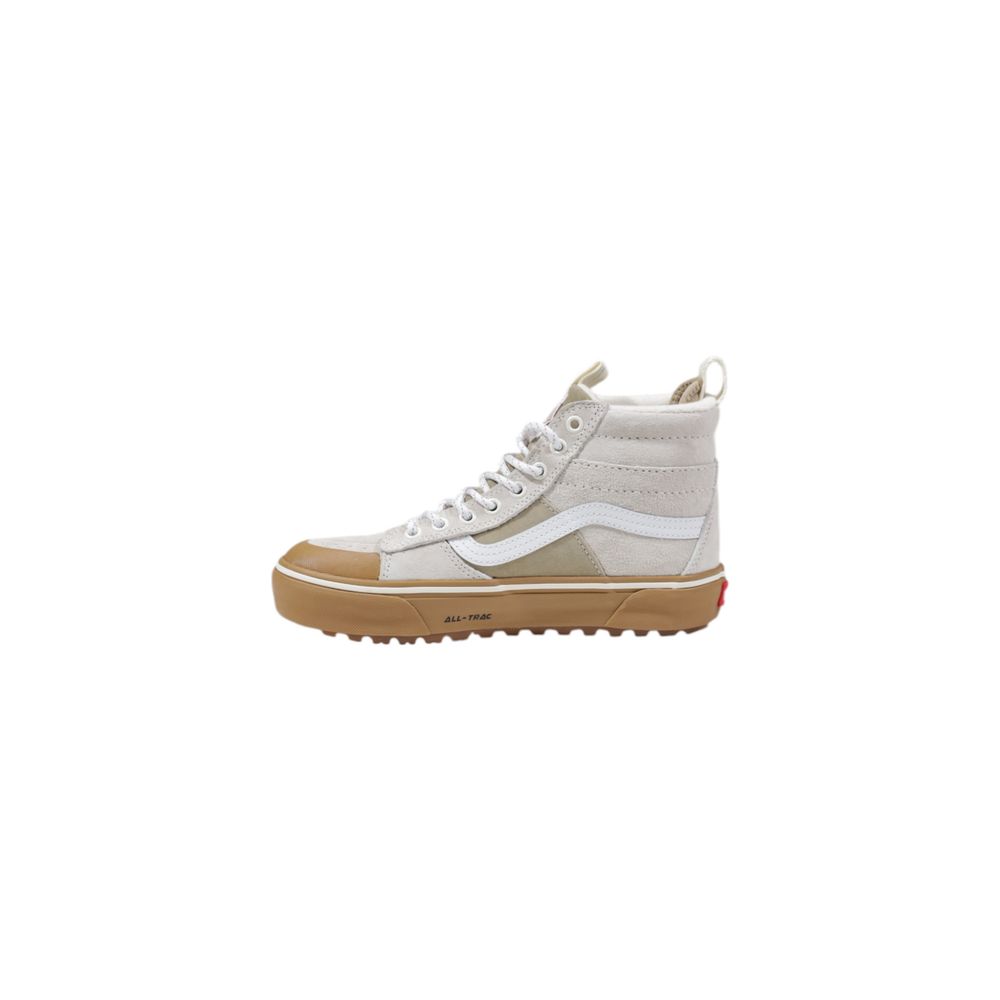Vans Beige Leather High Top Sneakers