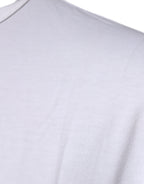 Dolce & Gabbana White Logo Embossed Cotton Crewneck T-shirt