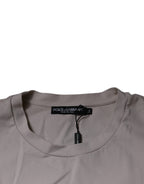 Dolce & Gabbana Beige DG Logo Crew Neck Short Sleeves T-shirt