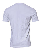 Dolce & Gabbana White DG Logo Cotton Crew Neck T-shirt