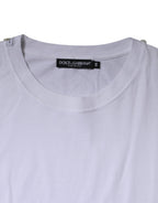 Dolce & Gabbana White Cotton Crew Neck Short Sleeves T-shirt