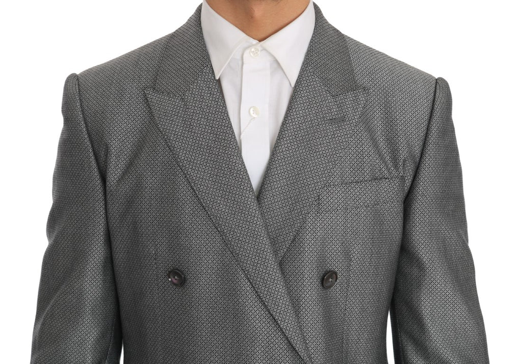 Dolce & Gabbana Black Stretch Crystal Bee Slim Fit Suit