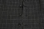 Dolce & Gabbana Gray Wool STAFF Checkered Stretch Vest