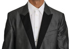 Dolce & Gabbana Gray Patterned MARTINI 2 Piece Suit