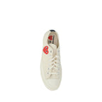 Comme Des Garçons Play x Converse White Cotton Low Top Sneakers